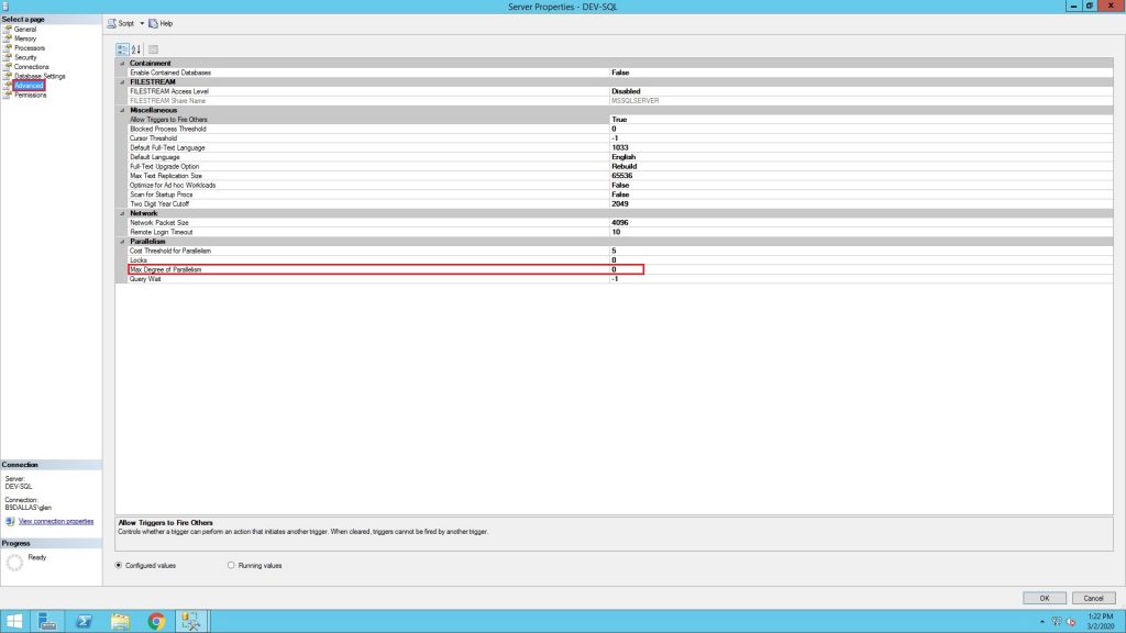 Change MAXDOP Slow Queries Blackbaud CRM